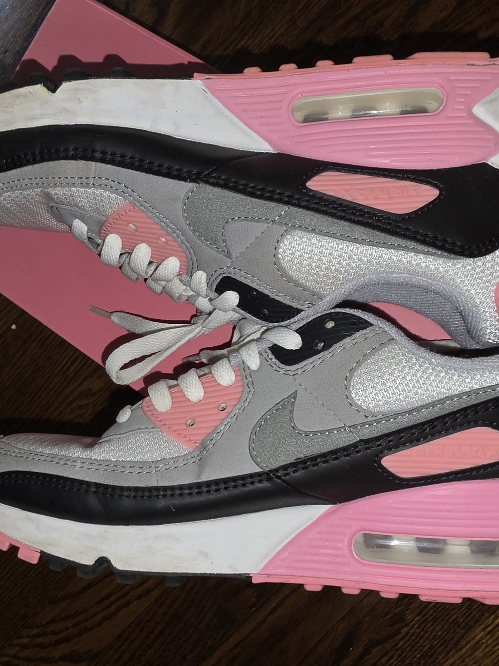 Nike Women’s Gray, Pink & Black Air-Style Sneakers - Picture 6 of 11